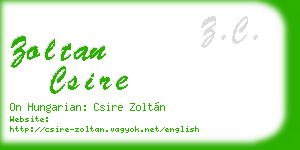 zoltan csire business card