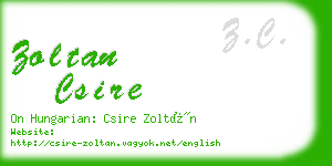 zoltan csire business card